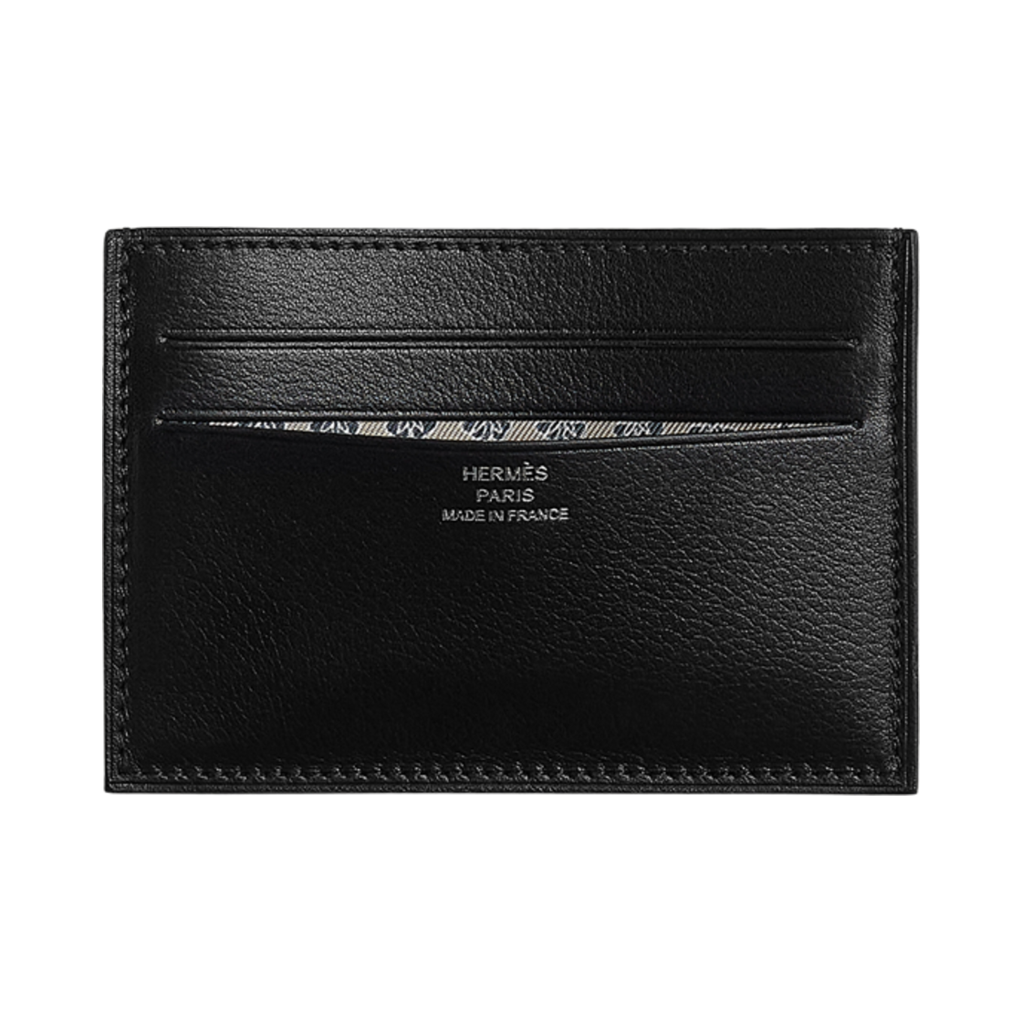 H086500CAAA Hermes Citizen Twill Card Holder Evergrain & Noir Beige Noir