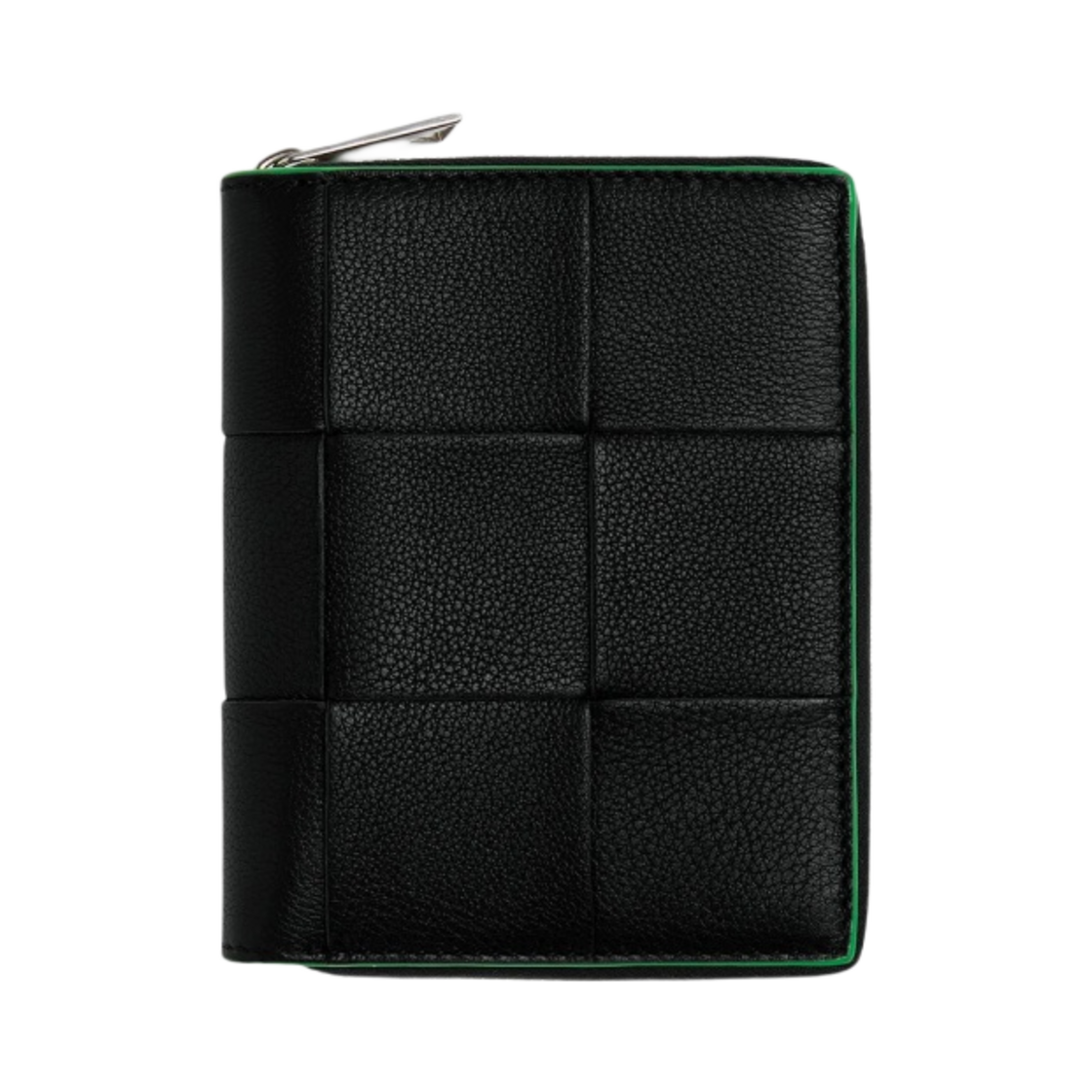 보테가 베네타 카세트 집 어라운드 지갑 블랙 패러킷(Bottega Veneta Cassette Zip Around Wallet Black Parakeet) - 1