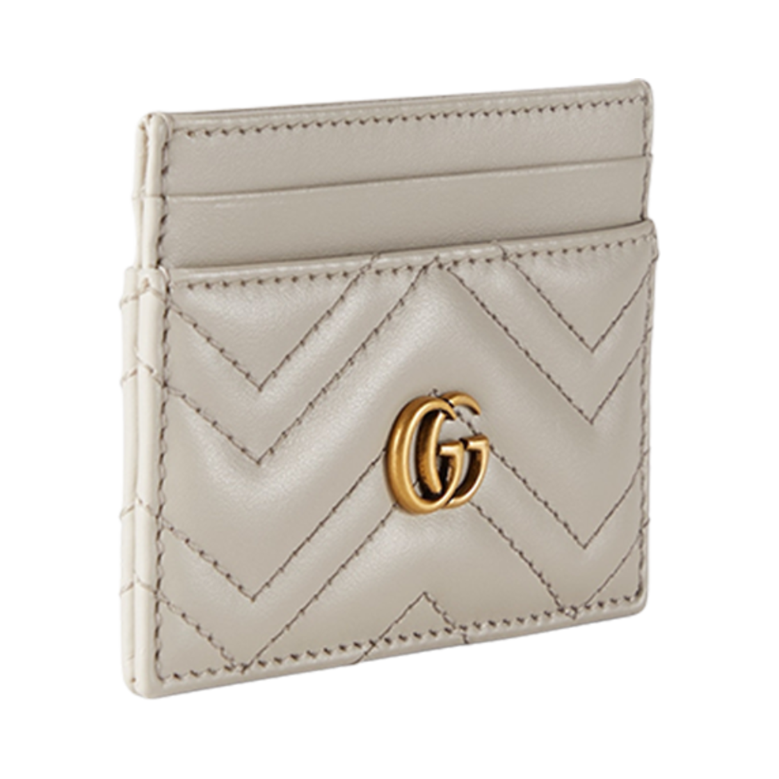 구찌 GG 마몽 마틀라세 카드 케이스 라이트 베이지 레더(Gucci GG Marmont Matelasse Card Case Light Beige Leather) - 2