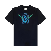 Wooyoungmi Cotton Leaf Print Logo T-Shirt Navy - 23SS