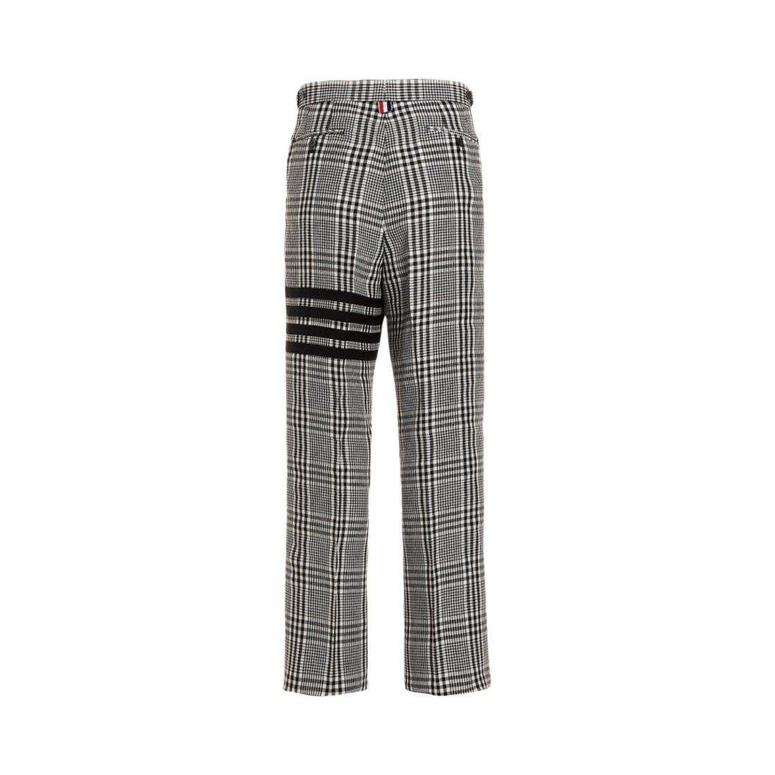 톰브라운 깅엄 프린스 오브 웨일즈 사선 싱글 플리츠 트라우저 블랙 화이트(Thom Browne Gingham Prince of Wales 4-Bar Single Pleat Trousers Black White) - 2