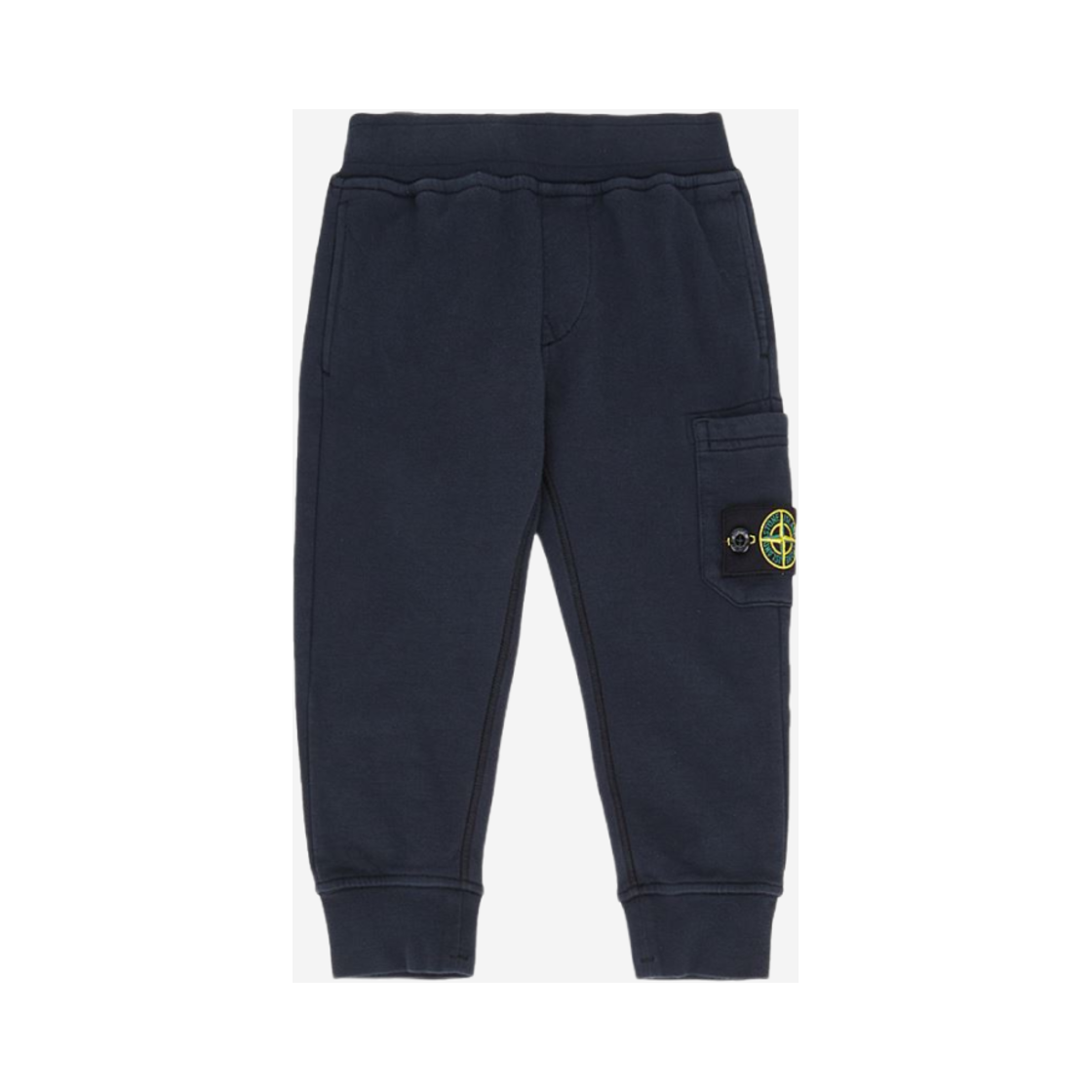 801661540-V0020 (Kids) Stone Island 61540 Cotton Fleece Cargo Sweatpants Navy Blue - 24SS