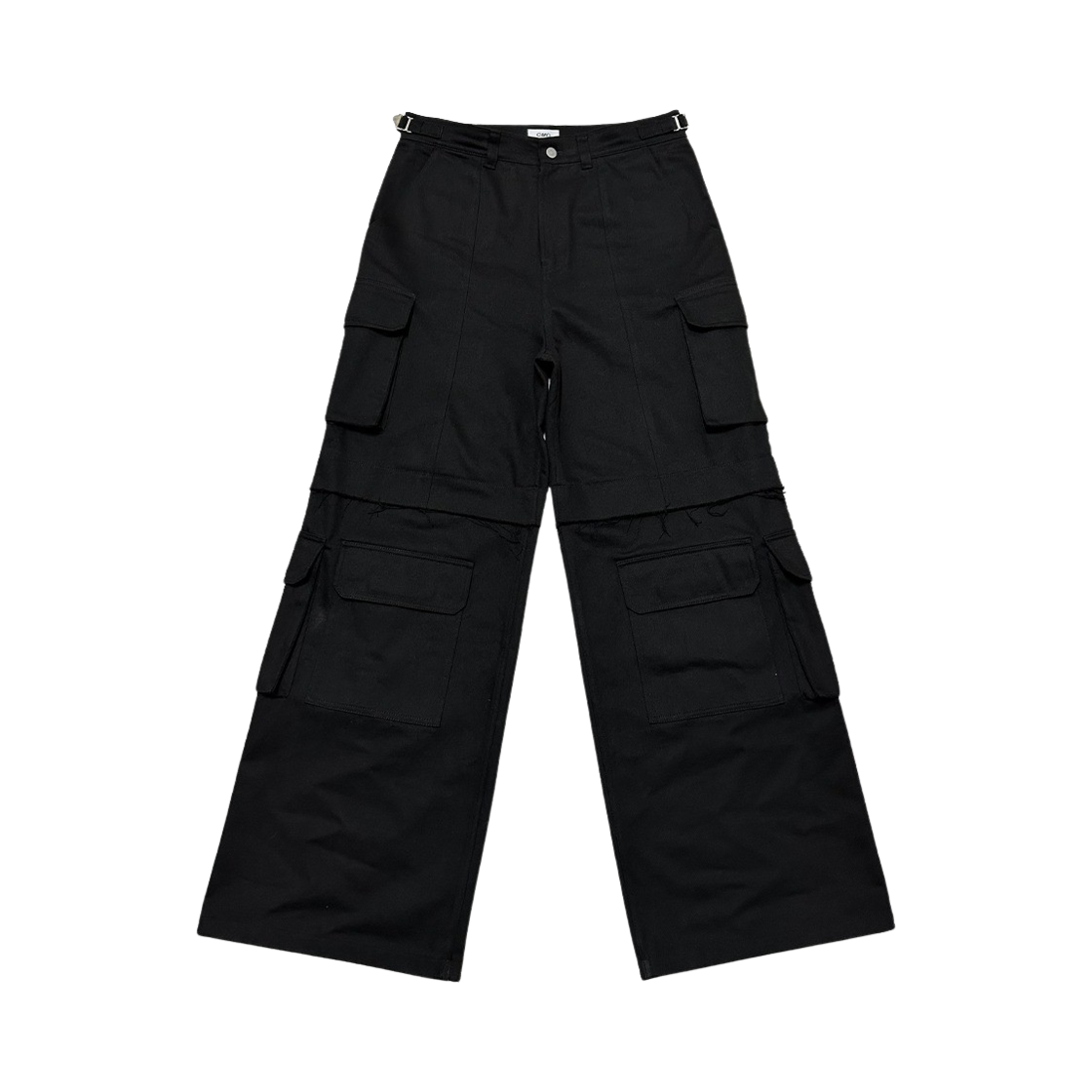 오엠오 레이어드 카고 배기 팬츠 블랙(OMO Layered Cargo Baggy Pants Black)