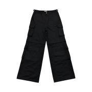 OMO Layered Cargo Baggy Pants Black