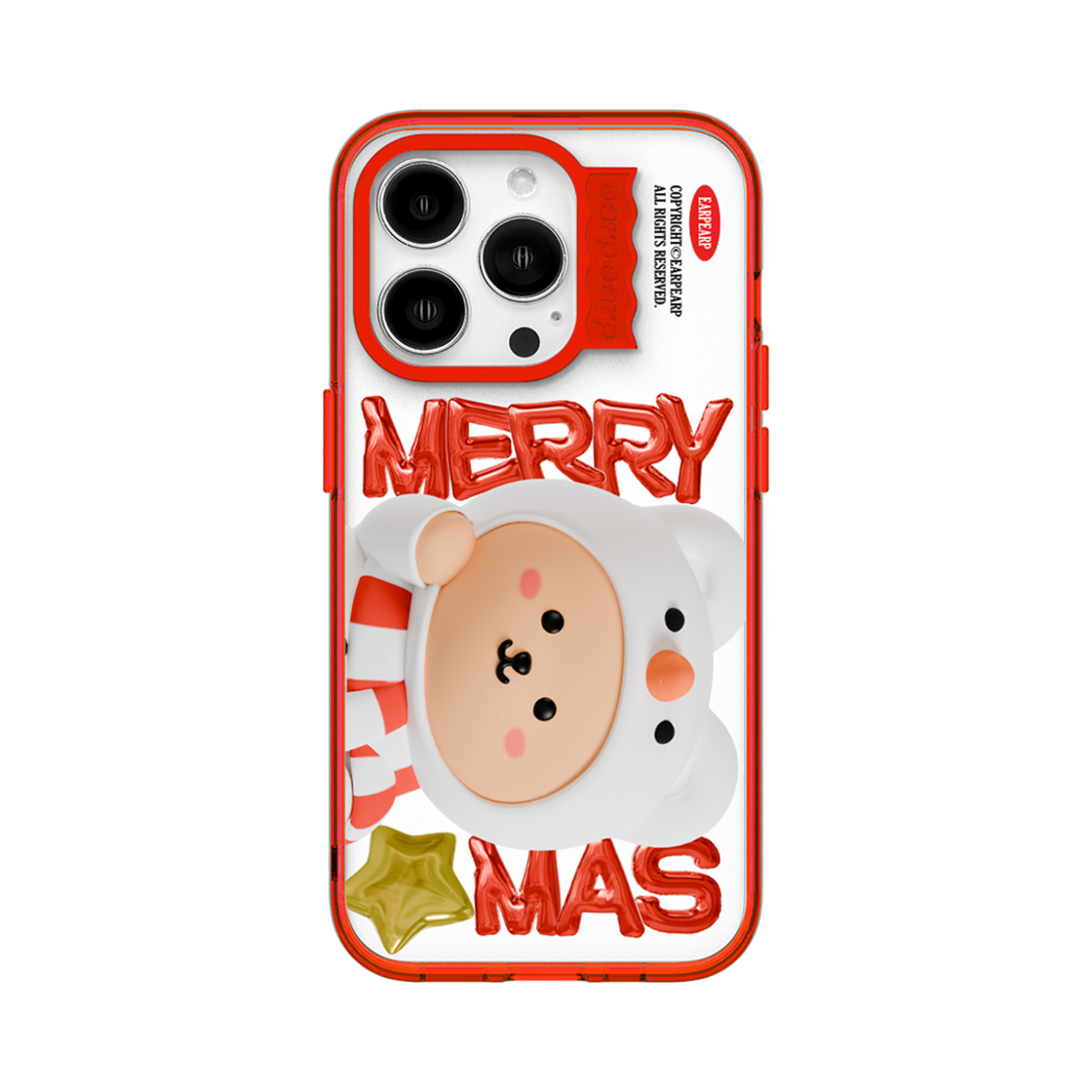 어프어프 메리 크리스마스 코비 레드 (웨이브라벨)(earpearp Merry Christmas Covy Red Wave Label Case) - 1