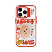 earpearp Merry Christmas Covy Red Wave Label Case
