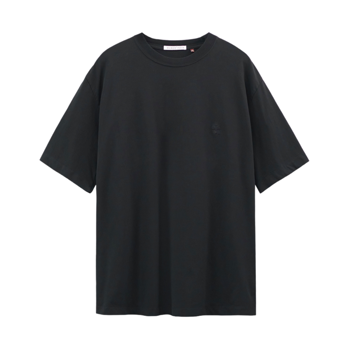 폴리테루 휴먼인덱스 휴먼 레귤러 1/2 티셔츠 블랙(Polyteru Human Index Human Regular 1/2 T-Shirt Black)