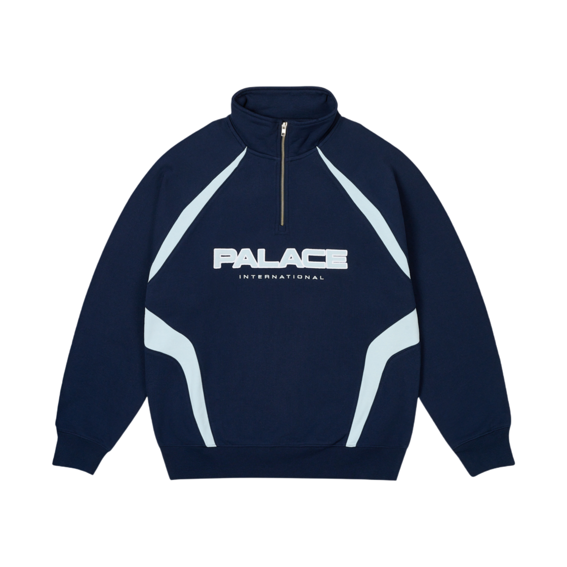 - Palace International 1/4 Zip Navy - 24FW
