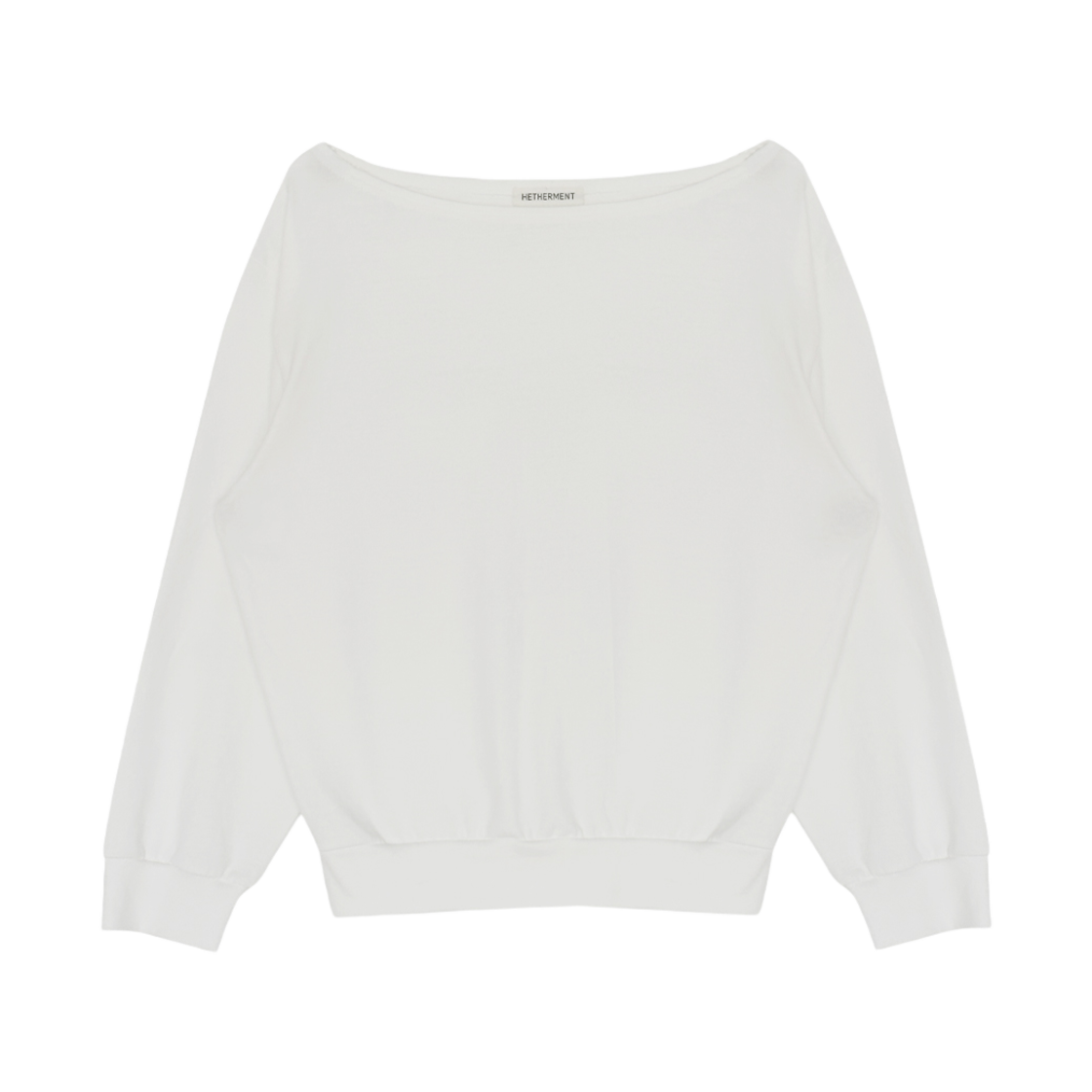 HTTPOT24BWH00 [예약 배송] Hetherment Off - Shoulder Sweat Top White