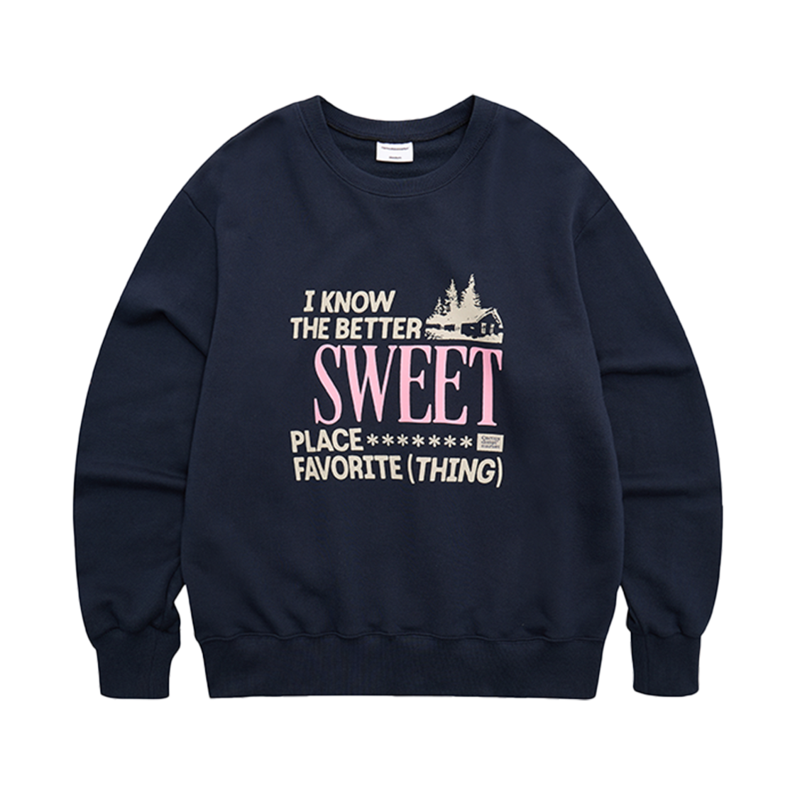 캑터스도넛마켓 스위트 스웨트셔츠 네이비(Cactusdonutmarket Sweet Sweatshirt - Navy)