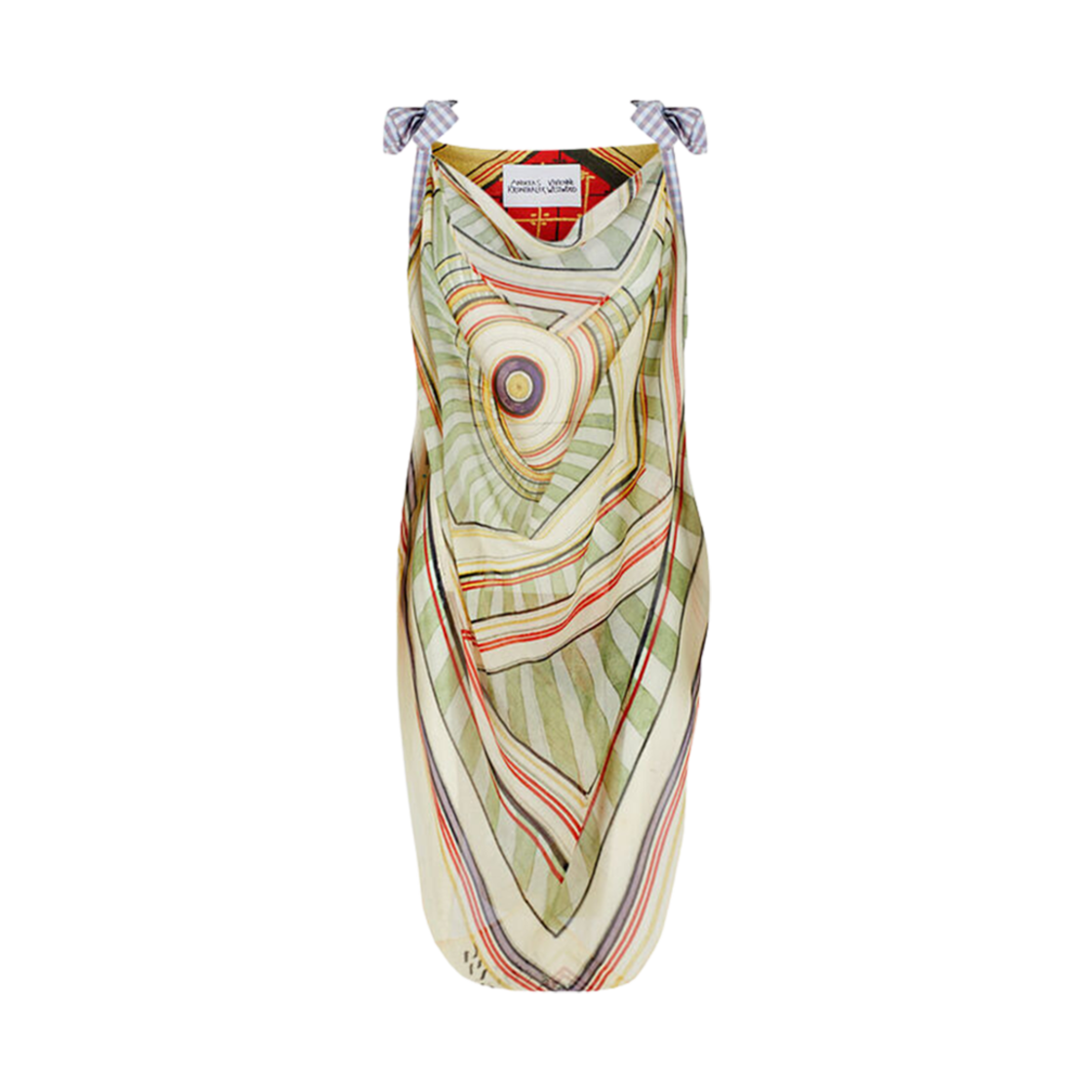 (W) 비비안 웨스트우드 사라 드레스 그린 멀티컬러((W) Vivienne Westwood Sara Dress Green Multicolour) - 1