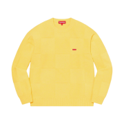 Supreme Tonal Checkerboard Small Box Sweater Yellow - 21SS