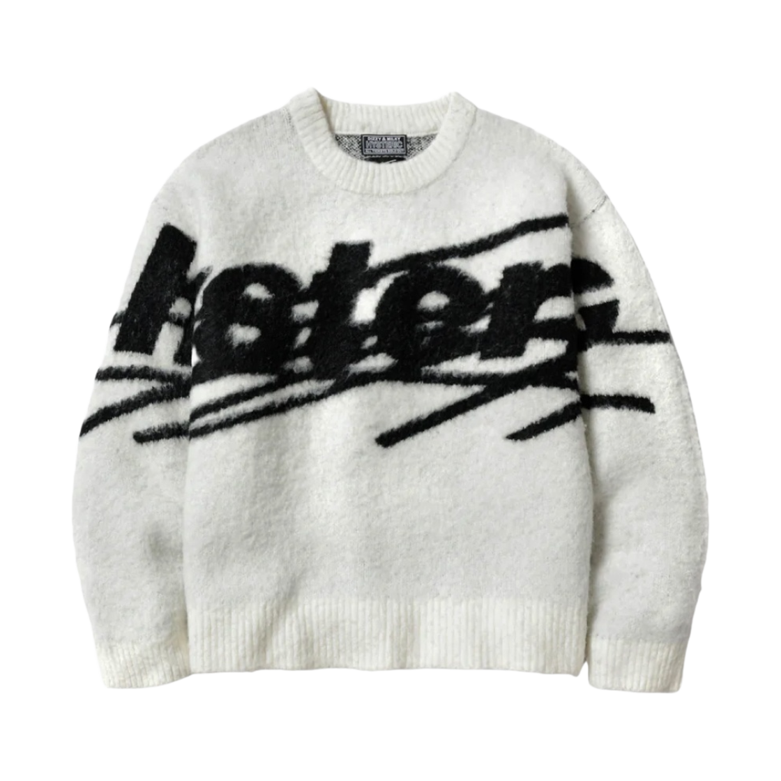 히스테릭 글래머 x 겐자이 빅 로고 니트 화이트 | Hysteric Glamour 