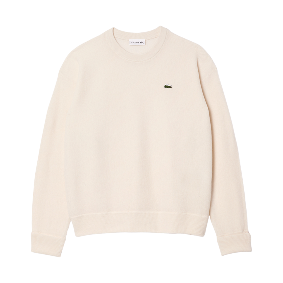 AF9551-54N-70V (W) Lacoste Relaxed Fit Wool Moss Stitch Sweater White