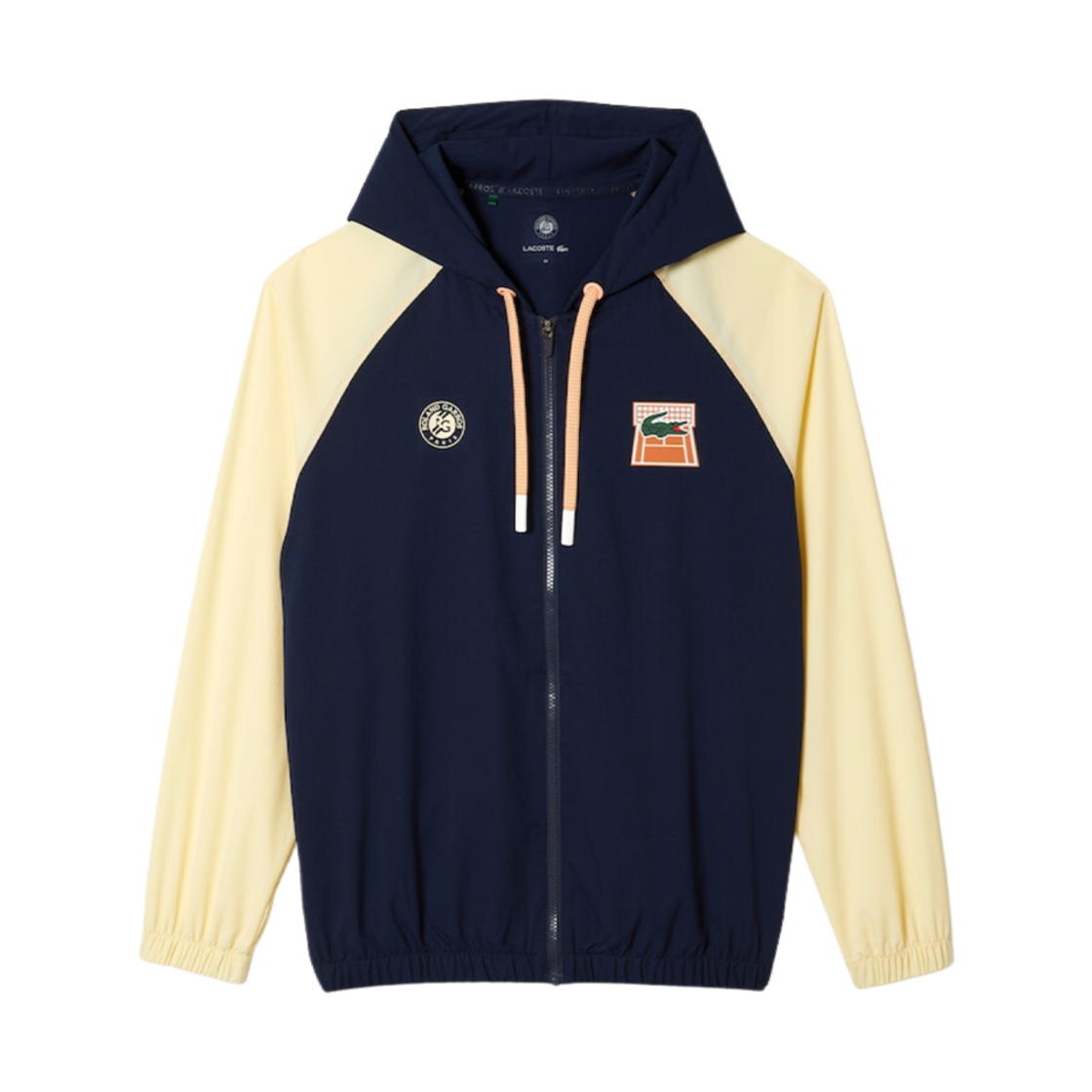 라코스테 롤랑 가로스 컬러 후드 풀오버 네이비 블루 옐로우(Lacoste Roland Garros Color Hoodie Pullover Navy Blue Yellow) - 1