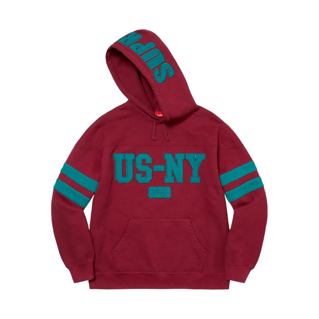 슈프림 US-NY 후드 스웨트셔츠 카디널 - 22FW(Supreme US-NY Hooded Sweatshirt Cardinal - 22FW) - 1