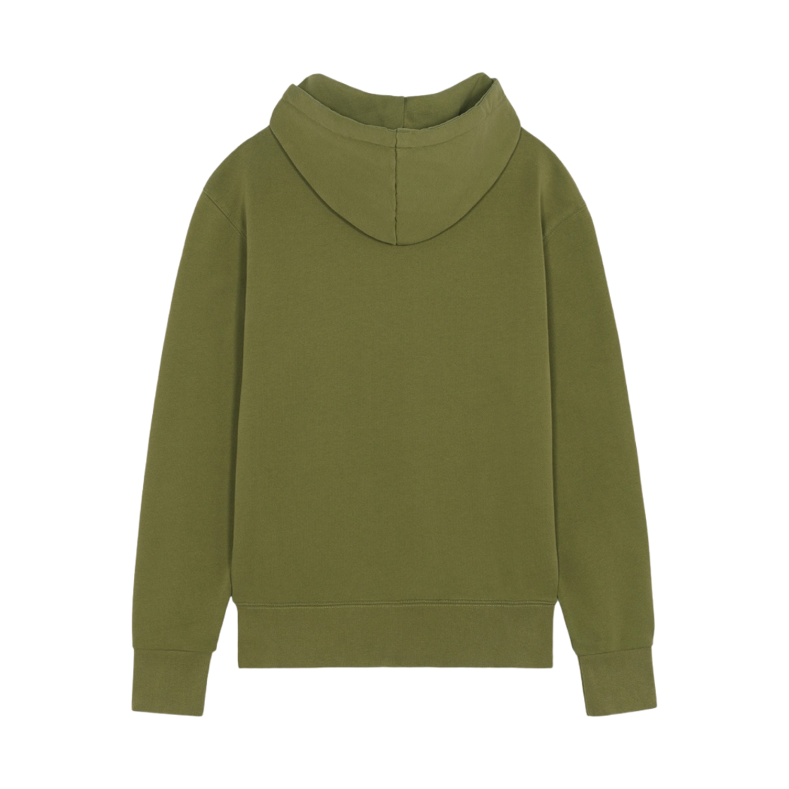 메종 키츠네 그레이 폭스 헤드 패치 클래식 후드 다크 카키(Maison Kitsune Grey Fox Head Patch Classic Hoodie Dark Khaki) - 2