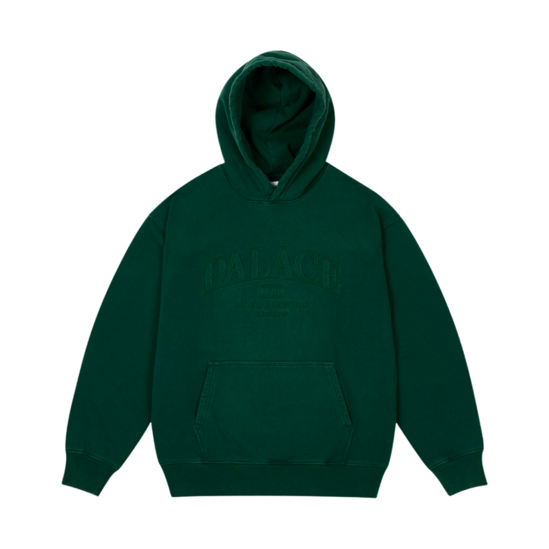 - Palace Unitas Pigment Wash Hood Racey Green - 25SS