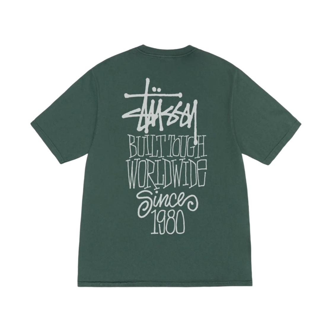 스투시 빌트 터프 티셔츠 피그먼트 다이드 포레스트(Stussy Built Tough T-Shirt Pigment Dyed Forest) - 1