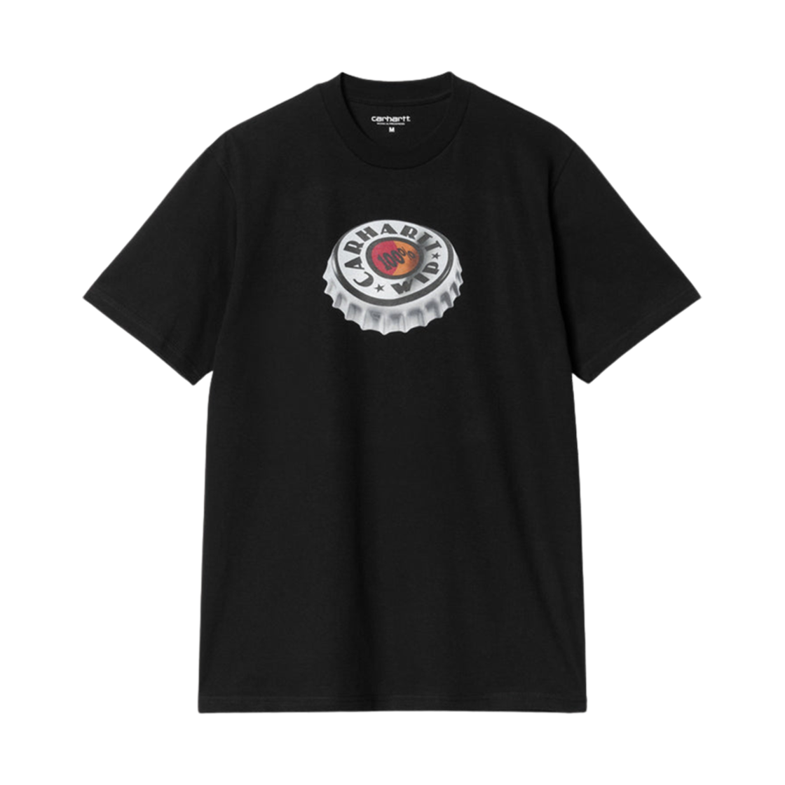 I033179-89-XX Carhartt WIP Bottle Cap T-Shirt Black - 대표 이미지 #1