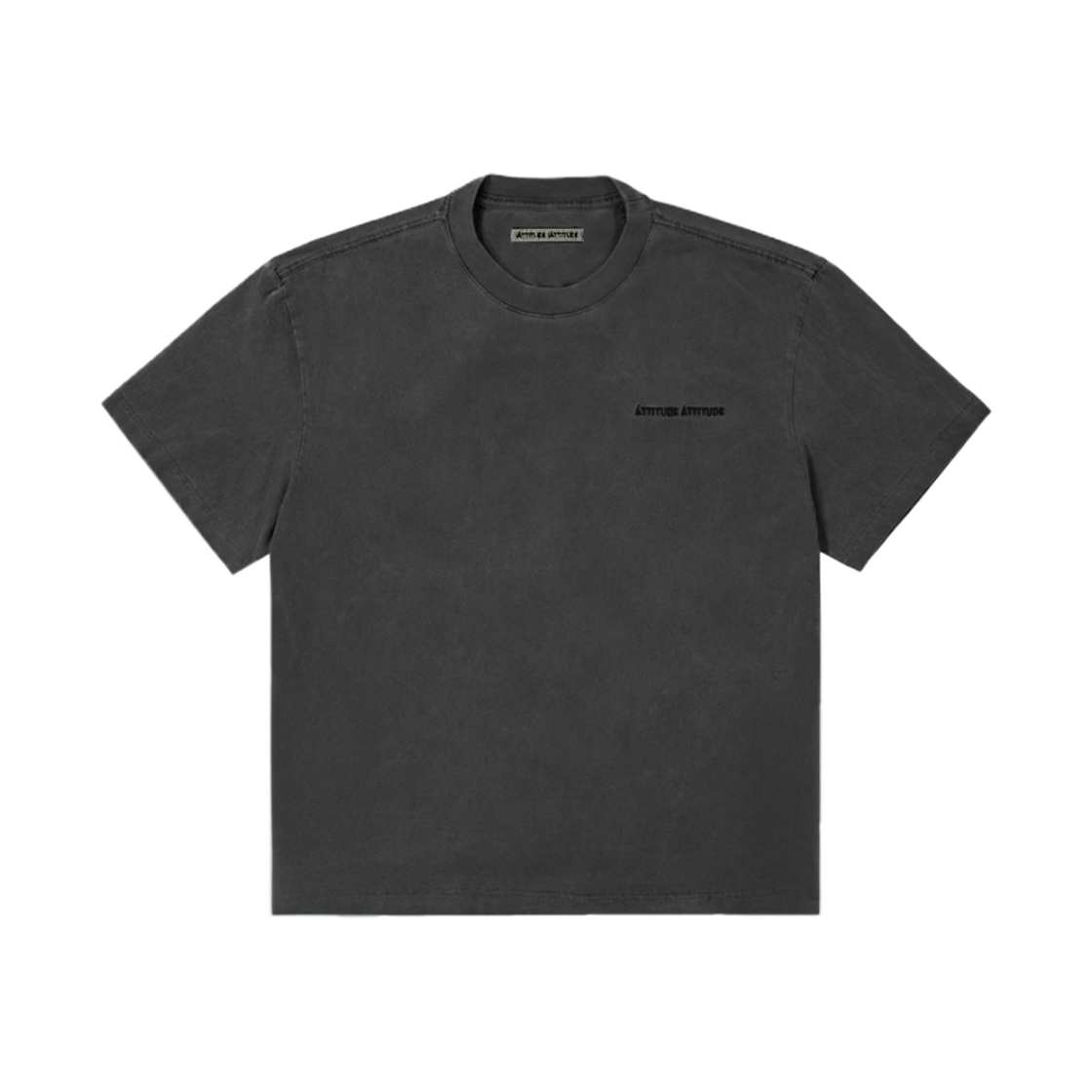 애티튜드 애티튜드 오버핏 가먼트 다잉 숏슬리브 그레이(AA Over-fit Garment Dyeing Short Sleeve Grey)
