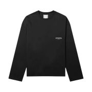 Wooyoungmi Long Sleeve White Back Logo T-Shirt Black - 21SS