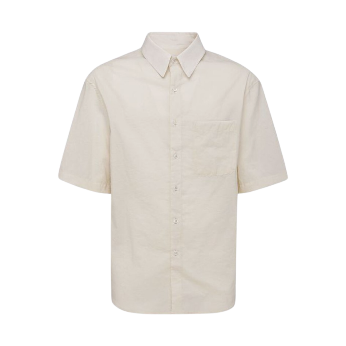 SH193-LF717-009 Lemaire Regular Collar Short Sleeve Shirt Ivory