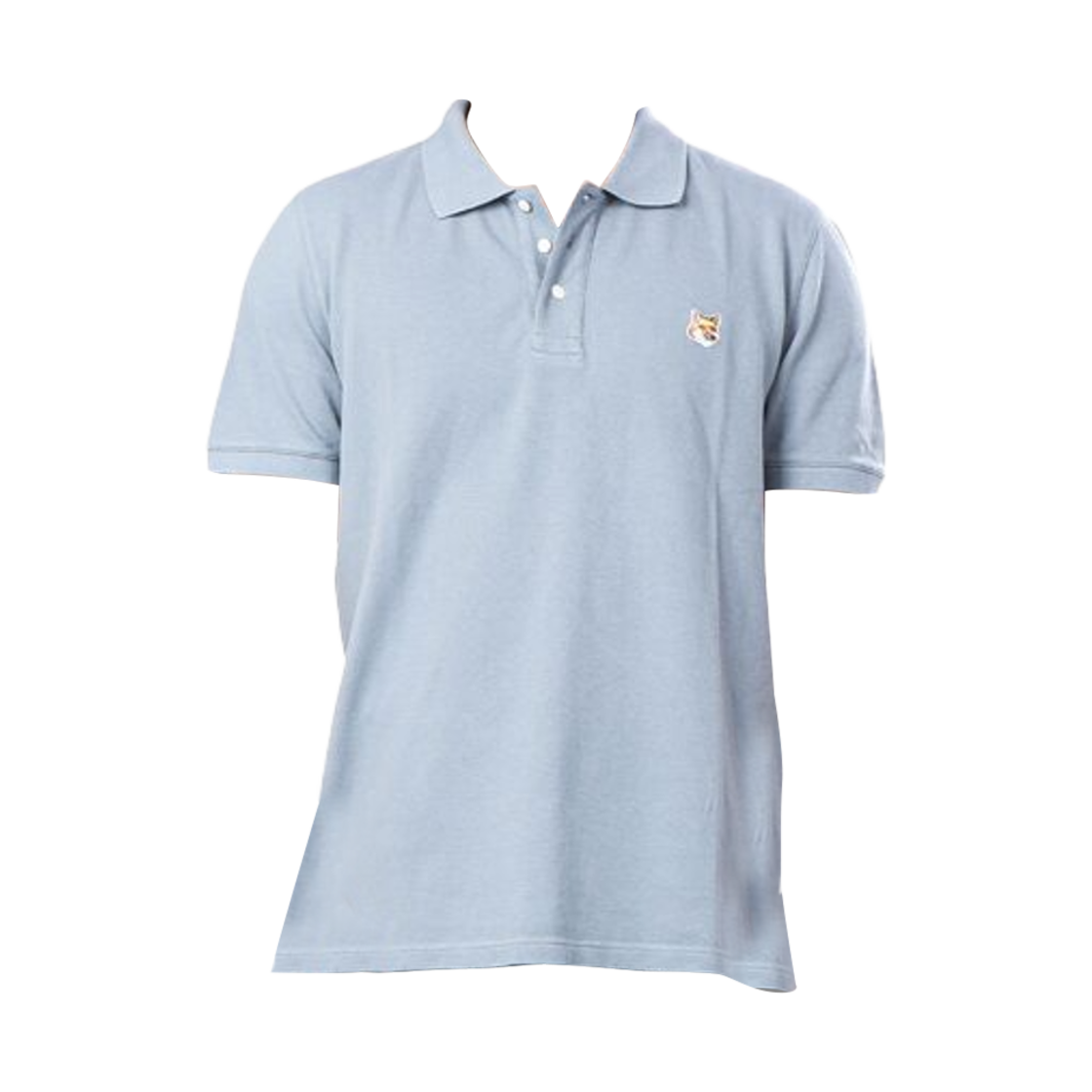 메종 키츠네 폭스 헤드 패치 폴로 티셔츠 문라이트 블루(Maison Kitsune Fox Head Patch Polo T-Shirt Moonlight Blue) - 1