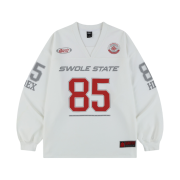 HDEX Giant Fit Rugby Jersey Long Sleeves White