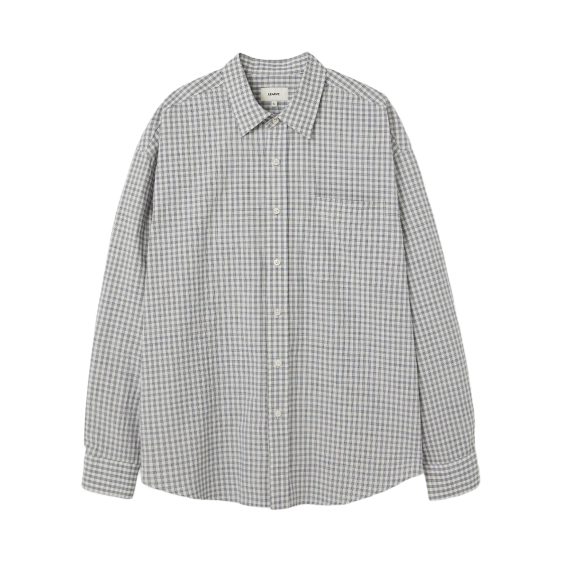 LE7SSH02-WH LEARVE Kuwamura double washer edge check shirt
