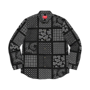 Supreme Paisley Grid Shirt Black - 20SS