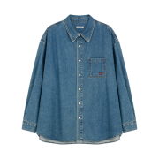 Aviemuah Denim Label Shirt Blue