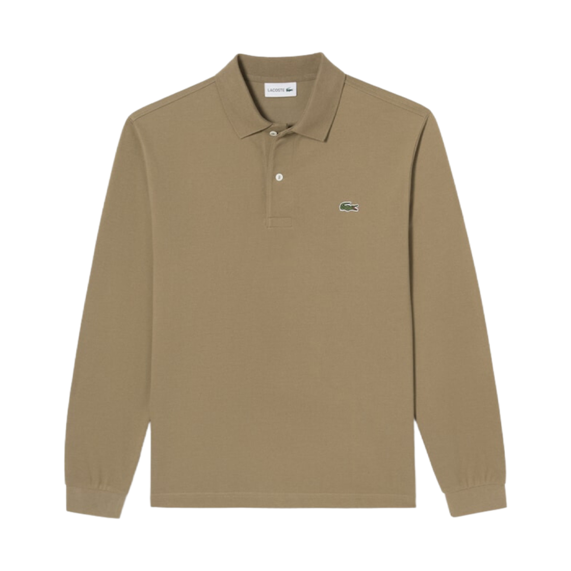 라코스테 프렌치 레귤러 핏 베이직 롱 소매 폴로 브라운(Lacoste French Regular Fit Basic Long Sleeve Polo Brown) - 1