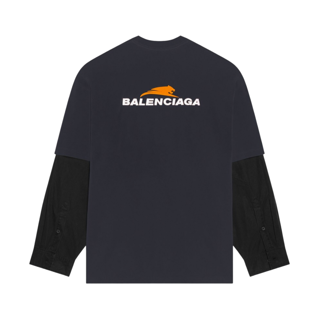 (W) 발렌시아가 이어 오브 더 타이거 레이어드 티셔츠 블랙