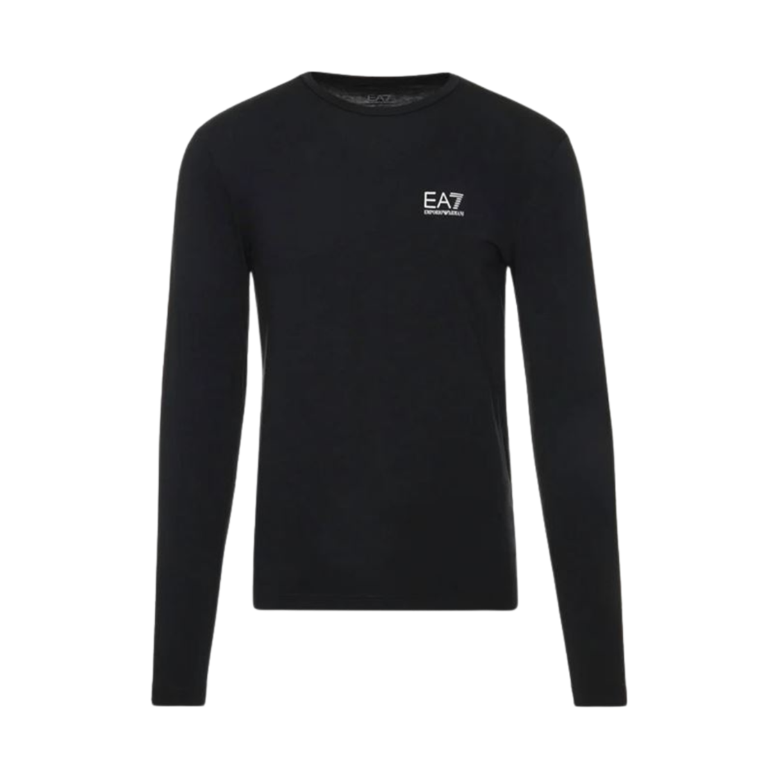 8NPT55PJM5Z1200 Emporio Armani EA7 Logo Print Long Sleeve T-Shirt Black