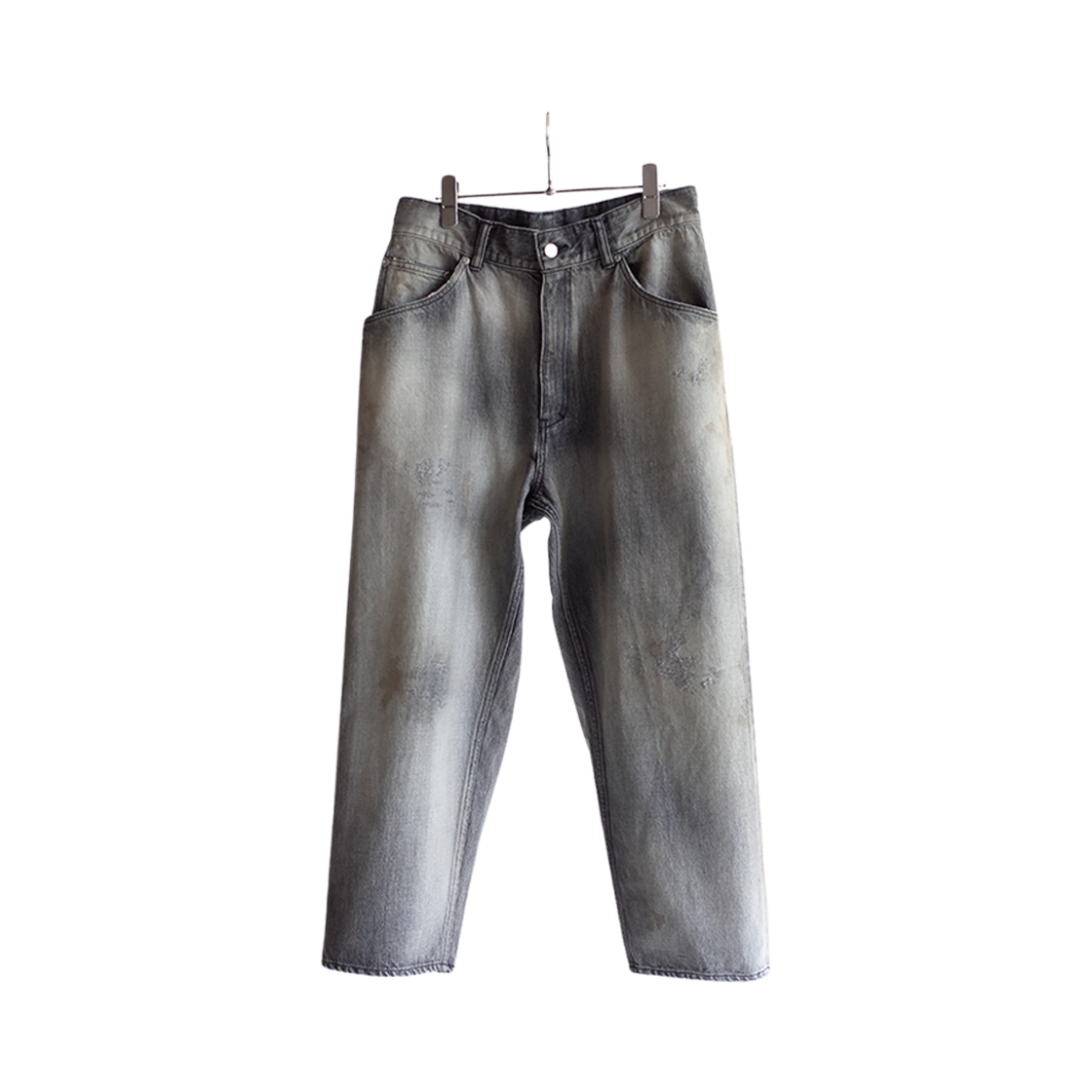 ANC-PT28 Ancellm Selvedge Tapered 5P Denim Pants Black