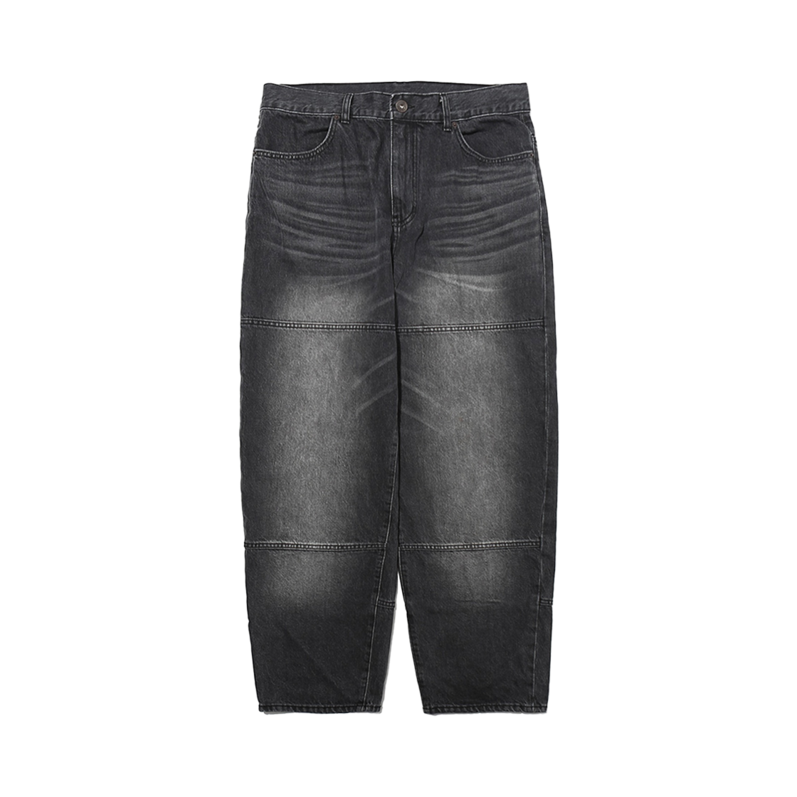 24FWPT002BK_ Ogarp Washed Wide Denim Pants Black