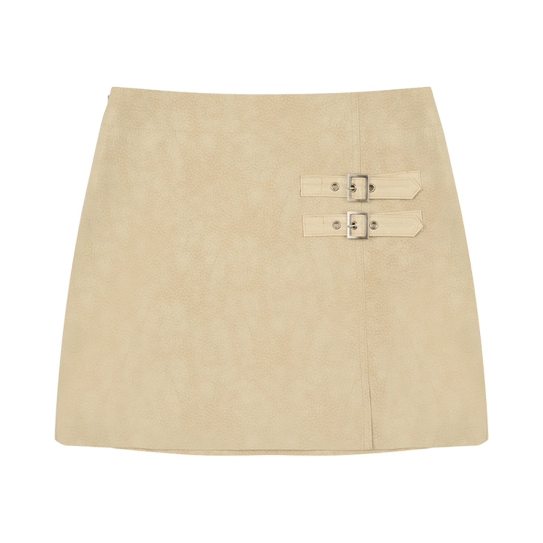 MK2279SK009M0BE (W) Matin Kim Buckle Mini Skirt Beige