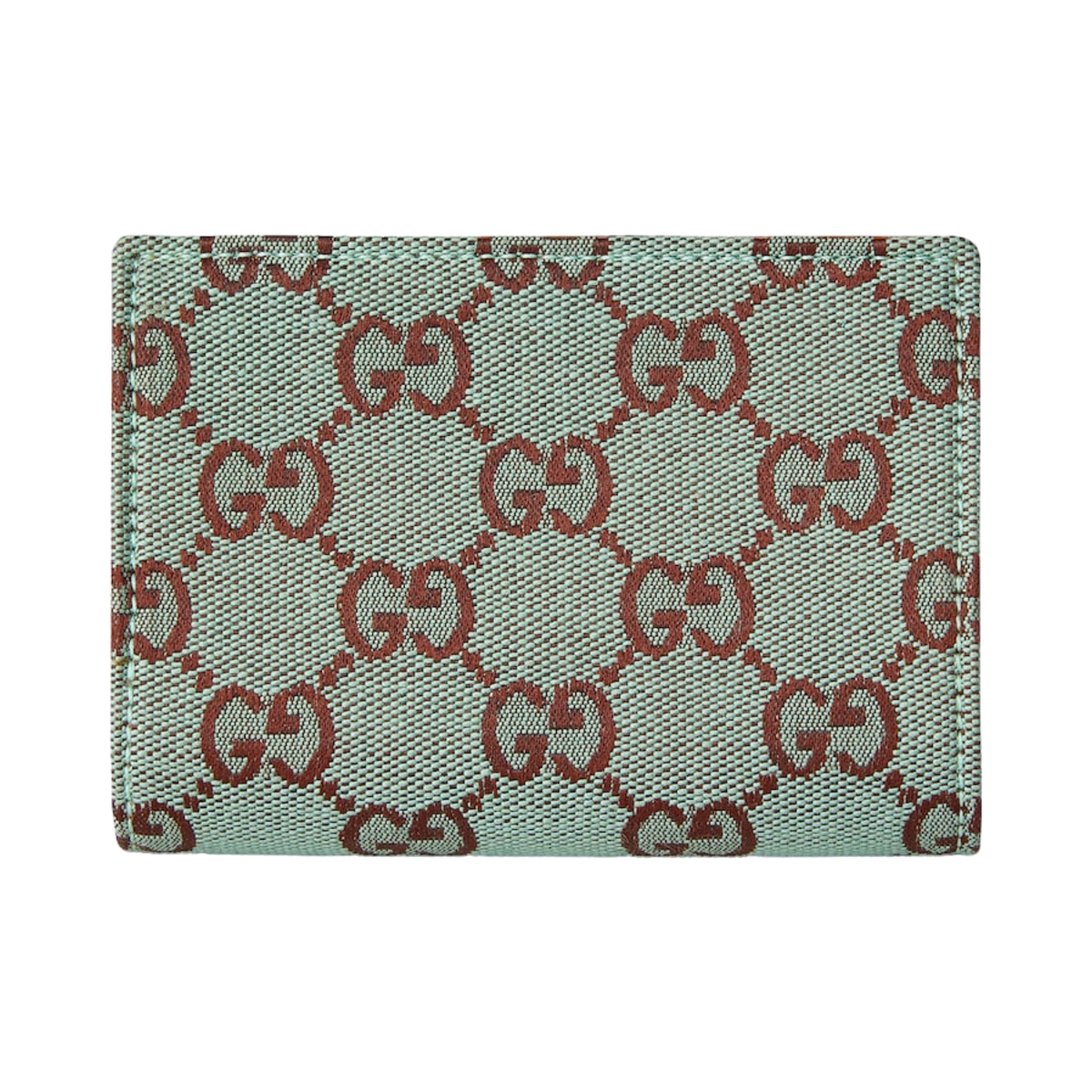 구찌 GG 지갑 코인 포켓 페일 블루 브라운 캔버스(Gucci GG Wallet with Coin Pocket Pale Blue Brown Canvas) - 5