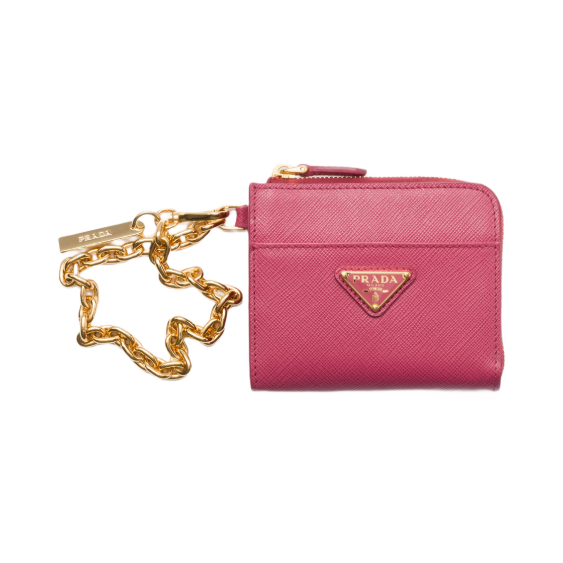 프라다 스몰 사피아노 레더 지퍼 월렛 브뤼에르 핑크(Prada Small Saffiano Leather Zipper Wallet Bruyere Pink) - 1