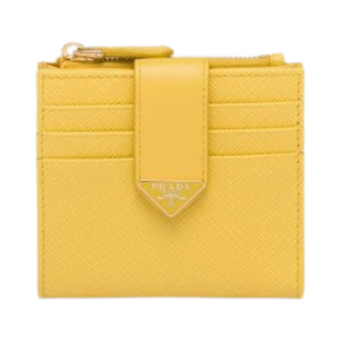 프라다 스몰 사피아노 레더 월렛 써니 옐로우(Prada Small Saffiano Leather Wallet Sunny Yellow) - 1