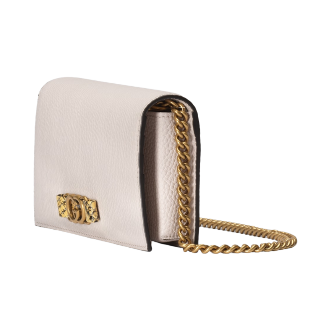 구찌 체인 지갑 인터로킹 G 파이썬 보우 라이트 핑크 레더(Gucci Chain Wallet with Interlocking G Python Bow Light Pink Leather) - 2