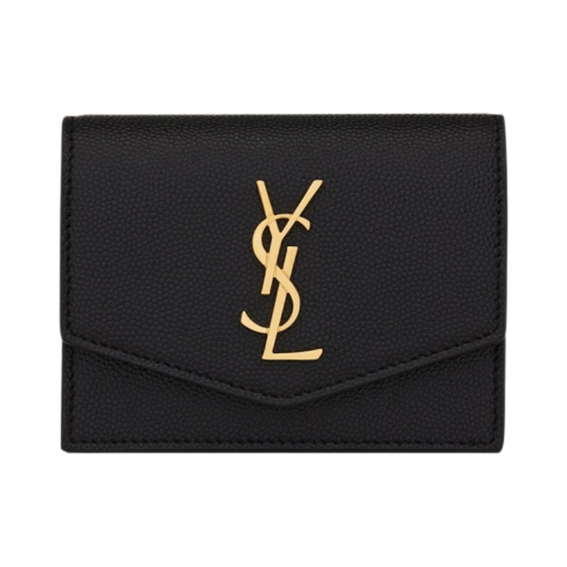 생로랑 그랑 드 뿌드르 엠보스드 레더 업타운 비즈니스 카드 케이스 블랙(Saint Laurent Uptown Business-Card Case in Grain de Poudre Embossed Leather Black) - 1