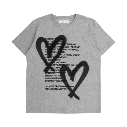 スウェット・トレーナー THE MUSEUM VISITOR HEART SPRAY PRINTED SWEATSHIRTS MY1500 HEART PRINTED INSIDE-OUT SWEATSHIRTS (BLACK) : THE MUSEUM
