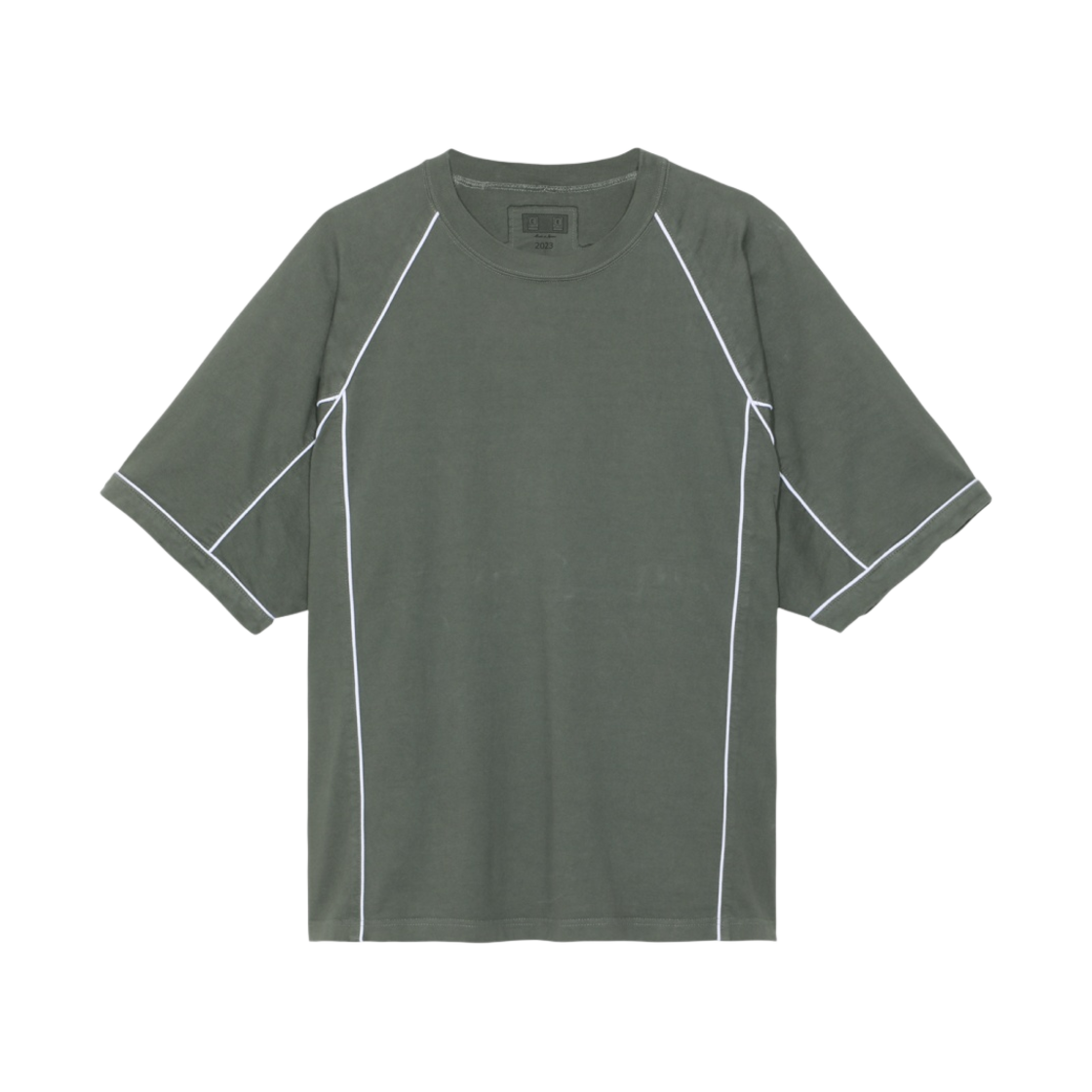 - Cav Empt Overdye Piping Heavy T-Shirt Charcoal - 23SS - 대표 이미지 #1