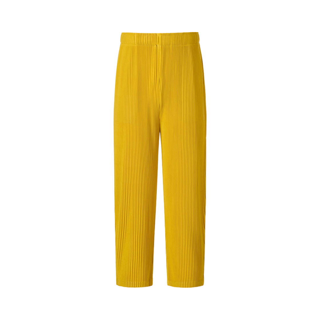 몽플리쎄 공용 슬림핏 플리츠 슬랙스 팬츠 옐로우(Monplisse Unisex Slim Fit Pleats Slacks Yellow) - 1