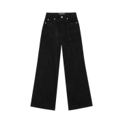 STU Women Flared Corduroy Pants Black