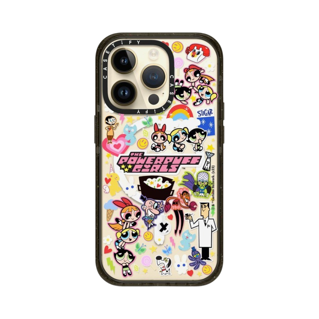 케이스티파이 x 파워퍼프걸 아이폰 스티커매니아 맥세이프 임팩트 케이스 클리어 블랙(Casetify x The Powerpuff Girls iPhone Stickermania Magsafe Impact Case Clear Black) - 4