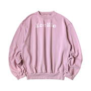 Kapital 30-Fleece Crew Sweatshirt Kookie Patch Pink Purple