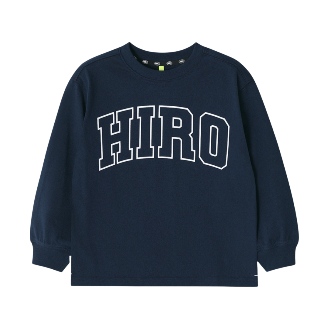 (키즈) 히로 블랭크 롱슬리브 티셔츠 네이비((Kids) Hiro Blank Long Sleeve T-Shirt Navy)